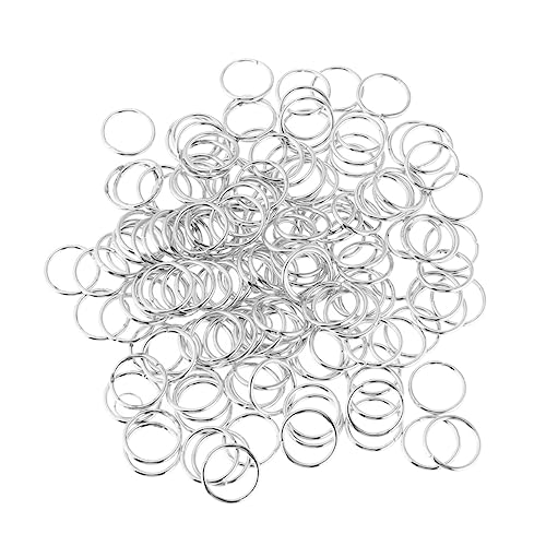 HOODANCOS 160stücke Silberner Metallring Kleine Runde Öffnungsringe Metallringe Mit Schnappclips Federclip Für Schlüssel Und Basteln HOODANCOS 160stücke Silberner Metallring Kleine Runde Öffnungsringe Metallringe Mit Schnappclips Federclip Für Schlüssel Und Basteln von HOODANCOS