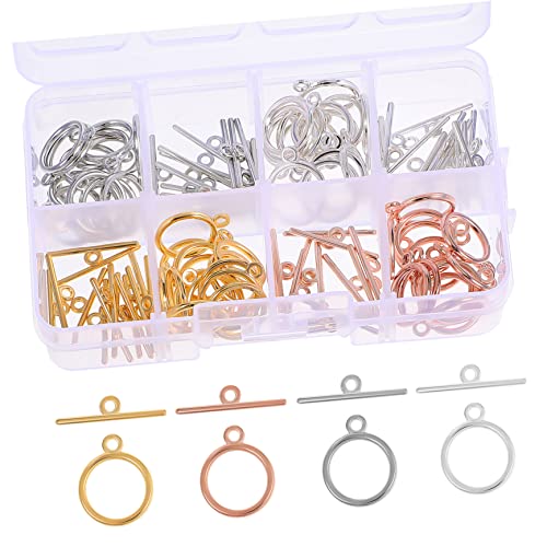 HOODANCOS Schmuckverschlüsse mit Runden und T Bar Verschlüssen für Armbänder und DIY Schmuckherstellung Elegant und Langlebig von HOODANCOS