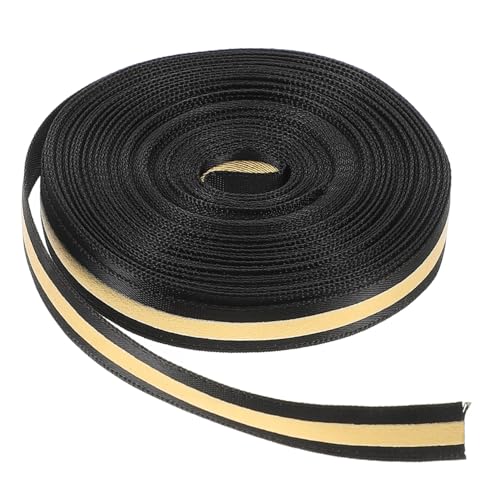 HOODANCOS Schwarze Satinbänder 1/2-Zoll-Band 10 Yards Schwarzes Und Goldenes Band Schwarzes Stoffband Mit Gold Goldenes Und Schwarzes Satinband 1/2-Zoll Zum Verpacken Von Geschenken HOODANCOS Schwarze Satinbänder 1/2-Zoll-Band 10 Yards Schwarzes Und Goldenes Band Schwarzes Stoffband Mit Gold Goldenes Und Schwarzes Satinband 1/2-Zoll Zum Verpacken Von Geschenken von HOODANCOS