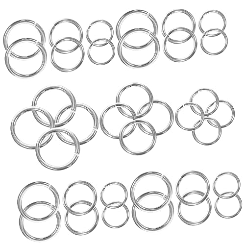 HOODANCOS Silber Sprungringe für DIY Schmuck Schmuckherstellungs Zubehör für Armbänder und Schlüsselanhänger HOODANCOS Silber Sprungringe für DIY Schmuck Schmuckherstellungs Zubehör für Armbänder und Schlüsselanhänger von HOODANCOS