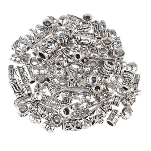 HOODANCOS Silberfarbene Kleine DIY Perlen für Schmuckherstellung Langlebige Legierungsperlen Vielseitig für Erwachsene Einfache Handarbeit für Armbänder und Ketten HOODANCOS Silberfarbene Kleine DIY Perlen für Schmuckherstellung Langlebige Legierungsperlen Vielseitig für Erwachsene Einfache Handarbeit für Armbänder und Ketten von HOODANCOS