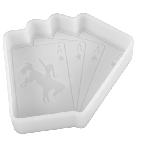 HOODANCOS Silikonform Poker DIY Gießform für Epoxidharz Schmuckanhänger Kerzenhalter Basteln Silikonform für Kreative Harzdekoration und Anhänger Herstellung von HOODANCOS