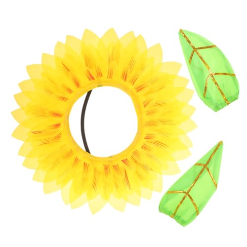 HOODANCOS Sonnenblumen Kopfbedeckung Set Teilig mit Goldfäden Handschuhe Lustiges Sonnenblumen Kostüm Leichtes Party und Festival Accessoire HOODANCOS Sonnenblumen Kopfbedeckung Set Teilig mit Goldfäden Handschuhe Lustiges Sonnenblumen Kostüm Leichtes Party und Festival Accessoire von HOODANCOS