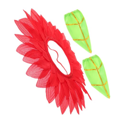 HOODANCOS Sonnenblumen Kopfstück für Cosplay und Partys Lustiges und Leichtes Sonnenblumen Haarschmuck Set mit Handschuhen Kindergröße für Veranstaltungen und Feiertagsdekoration von HOODANCOS