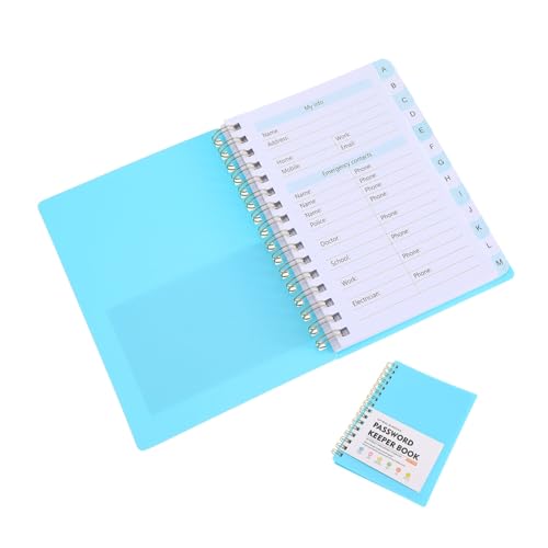 HOODANCOS Spiral Password Organizer Buch mit Alphabetischen Registerkarten Kleines Notizbuch für Senioren Glattes Tintenresistentes Papier Multifunktional als Passwort und Notizbuch HOODANCOS Spiral Password Organizer Buch mit Alphabetischen Registerkarten Kleines Notizbuch für Senioren Glattes Tintenresistentes Papier Multifunktional als Passwort und Notizbuch von HOODANCOS