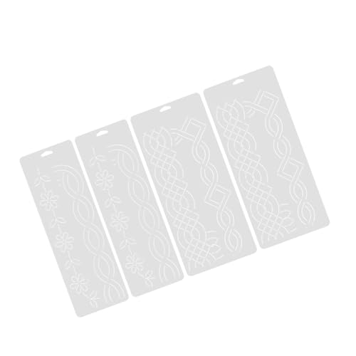 HOODANCOS Stickvorlagen Quiltzubehör Bewegung Quilt Lineal Blume Nähvorlagen Blume Plastik Quiltvorlagen DIY Quilting Lineal von HOODANCOS