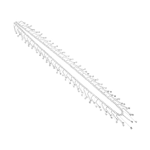 HOODANCOS Strass Quaste Kette Strasssteine Quasten gefälscht strasskette Hochwertiges Strassmaterial für langlebigen Gebrauch exquisite Strassfransen Multifunktions-Strassrand von HOODANCOS
