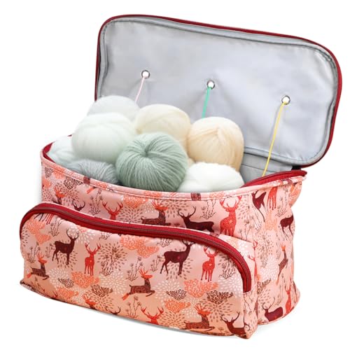 HOODANCOS Strickset für tragbar mit faltbar Stricken Die Hängenden Garnsack Stricktaschen-Organizer Stickprojekttasche Projekttasche aus Garn Häkchenhalter 600d Oxford-Stoff HOODANCOS Strickset für tragbar mit faltbar Stricken Die Hängenden Garnsack Stricktaschen-Organizer Stickprojekttasche Projekttasche aus Garn Häkchenhalter 600d Oxford-Stoff von HOODANCOS