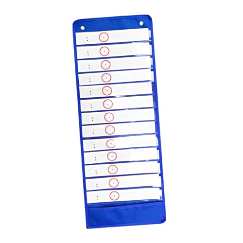 HOODANCOS Tagesplan Klassenzimmer Pocket Chart mit Transparenten Fächern Wiederverwendbaren Karten Aufbewahrungstasche und Türhaken für Schüler Zeitplan und Organisationshilfe von HOODANCOS
