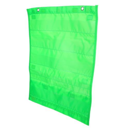 HOODANCOS Tasche Aufhängen an Wand monatliche Kalendermanagement -Taschenkarte Kalender-Taschendiagramm Jobs-Taschendiagramm Buchbeutel Hängeregistraturhalter Polyester Hellgrün von HOODANCOS