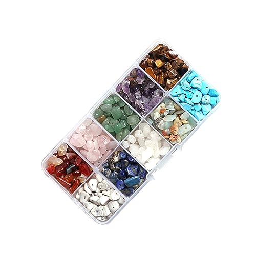 HOODANCOS Teiliges Bunte Edelsteinperlen mit Fächern ca Natürliche Schmucksteine mit Polierter Oberfläche Langlebige Spacer für DIY Armbänder und Halsketten Vielseitiges Bastelzubehör von HOODANCOS