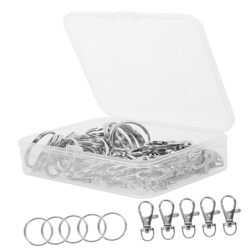 HOODANCOS Teiliges Metall Karabinerverschlüsse mit Schlüsselringen Taschenteile für DIY Handtaschen Rucksäcke und Mehr Langlebige Metallschnalle für Schlüsselanhänger HOODANCOS Teiliges Metall Karabinerverschlüsse mit Schlüsselringen Taschenteile für DIY Handtaschen Rucksäcke und Mehr Langlebige Metallschnalle für Schlüsselanhänger von HOODANCOS
