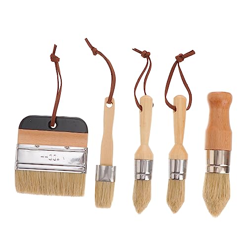 HOODANCOS Teiliges Set Rundkopf Pinsel mit Holzgriff Lackierpinsel für Möbel und Wachs Vielseitiger Pinsel für Möbel Tische Schränke Langlebig und Bequem für Heimwerkerarbeiten HOODANCOS Teiliges Set Rundkopf Pinsel mit Holzgriff Lackierpinsel für Möbel und Wachs Vielseitiger Pinsel für Möbel Tische Schränke Langlebig und Bequem für Heimwerkerarbeiten von HOODANCOS
