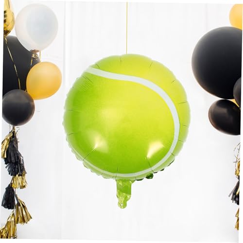 HOODANCOS Teiliges Tennis Party Dekorationsset Aufblasbare Tennisballons und Tennisschläger aus Aluminiumfolie Leichte Sport Luftballons für Kindergeburtstag Einfache Montage Rot von HOODANCOS