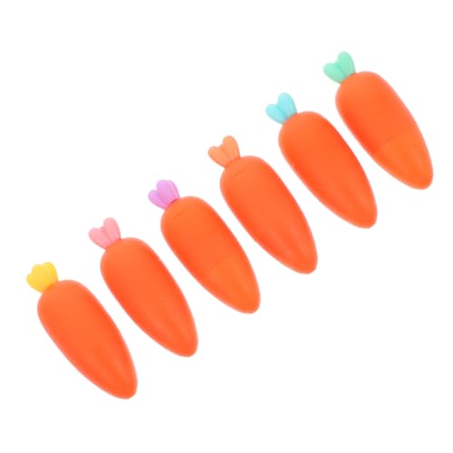 HOODANCOS 6stücke Karotten-form Highlighter Fluoreszierende Marker Bunten Farben Für Notizen Schule Und Bürobedarf Süßes Design Für Kreatives Arbeiten von HOODANCOS