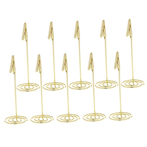 HOODANCOS Tischkartenhalter aus Goldfarbenem Kreative Fotohalter mit Alligatorclip für Hochzeiten Partys Menüs und Tischdekorationen von HOODANCOS