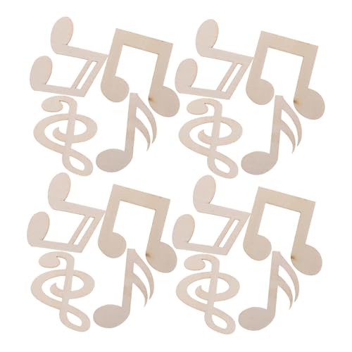 HOODANCOS Unfertige Holz-musiknoten zum Bemalen Naturholz DIY Bastelmaterial für Kunstprojekte Kreative Holzformen für Partydekoration und Heimgestaltung HOODANCOS Unfertige Holz-musiknoten zum Bemalen Naturholz DIY Bastelmaterial für Kunstprojekte Kreative Holzformen für Partydekoration und Heimgestaltung von HOODANCOS