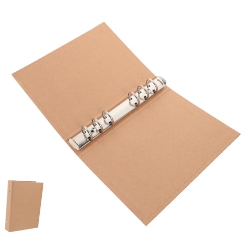 HOODANCOS Vintage-loseblattbuch Aus Kraftpapier Notizbucheinband Oxford Notizbuch Zeitschrift Binderschale Binder Notizbuchhülle Abdeckung Ordner Für Die Schule Notizblock-hülle von HOODANCOS