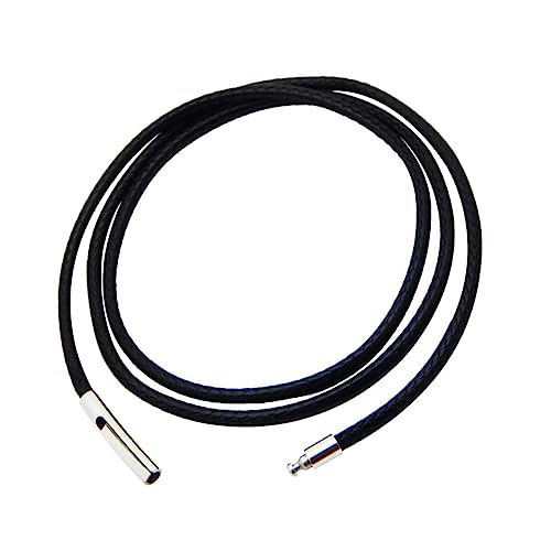 HOODANCOS Wachsschnur für und Armband mit Edelstahlverschluss Schwarzes für DIY Schmuckgestaltung Vielseitig Wasserfest und Langlebig von HOODANCOS