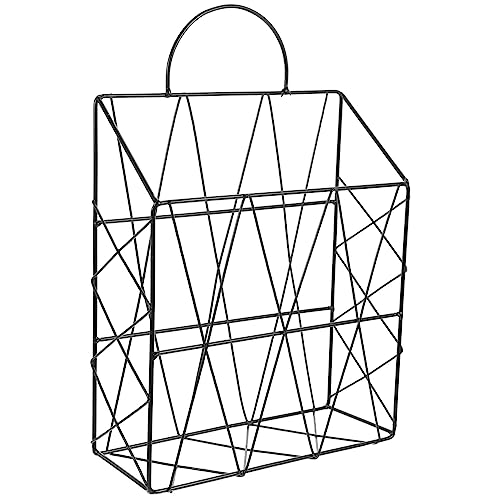 HOODANCOS Wandmontierter Zeitschriftenhalter aus Dekorativer Magazine Rack für Effektive Büroorganisation und Platzsparende Aufbewahrung von Dokumenten und Zeitschriften von HOODANCOS