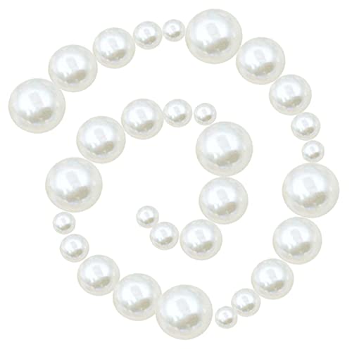 HOODANCOS Weiße Imitationsperlen DIY Schmuck Zubehör für Armbänder und Abstandshalterperlen für Bastelprojekte von HOODANCOS