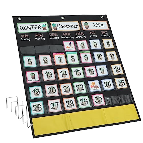 HOODANCOS Wöchentlicher Hängender Kalenderbeutel mit Wetteranzeige Pädagogisches Monatskalender Chart Lernhilfe für Klassenzimmer und Zuhause Cartoon Design mit Praktischem HOODANCOS Wöchentlicher Hängender Kalenderbeutel mit Wetteranzeige Pädagogisches Monatskalender Chart Lernhilfe für Klassenzimmer und Zuhause Cartoon Design mit Praktischem von HOODANCOS