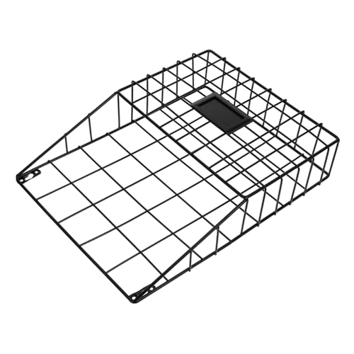 HOODANCOS Zeitungsständer bürobedarf bücherregal aktenordner Zeitschriftenablage Wandmontiertes Regal Korb hängend Papierhalter für die Wand deko Eisenbuchregal Haushaltsbuch-Organizer Black von HOODANCOS