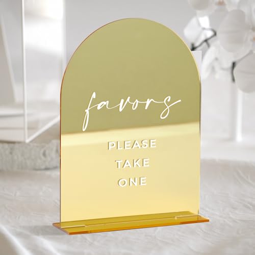 HOODO Goldenes Spiegel-Acryl-Schild für Empfang, 15,2 x 20,3 cm, goldfarbener Spiegel-Acrylbogen, Tischschild für Hochzeit, Party, Veranstaltung HOODO Goldenes Spiegel-Acryl-Schild für Empfang, 15,2 x 20,3 cm, goldfarbener Spiegel-Acrylbogen, Tischschild für Hochzeit, Party, Veranstaltung von HOODO