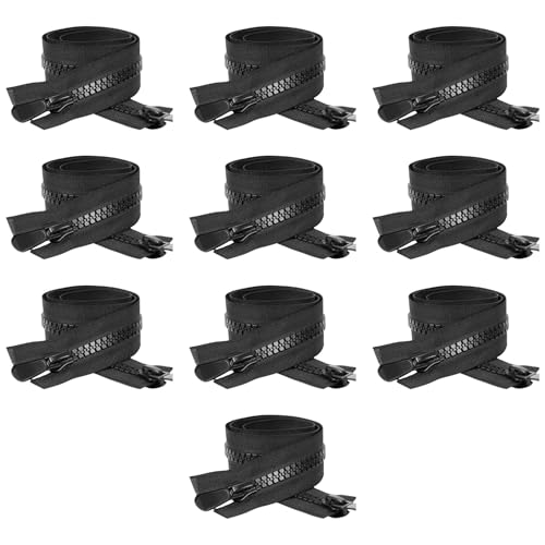 10 Stück #10 Reißverschlüsse teilbar 60/65/70/75/80 cm Trennreißverschlüsse schwarze Reißverschlüsse mit Doppelzug-Nähwerkzeug für Jacken 10 Stück #10 Reißverschlüsse teilbar 60/65/70/75/80 cm Trennreißverschlüsse schwarze Reißverschlüsse mit Doppelzug-Nähwerkzeug für Jacken von HOOLRZI