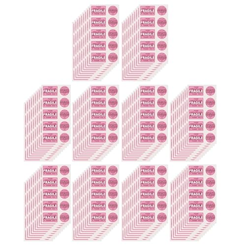 100 Stück zerbrechliche Aufkleber, 5,1 cm, 7,6 x 5,1 cm, zerbrechliche Warnaufkleber, zerbrechliche Etiketten für Versandverpackung von HOOLRZI