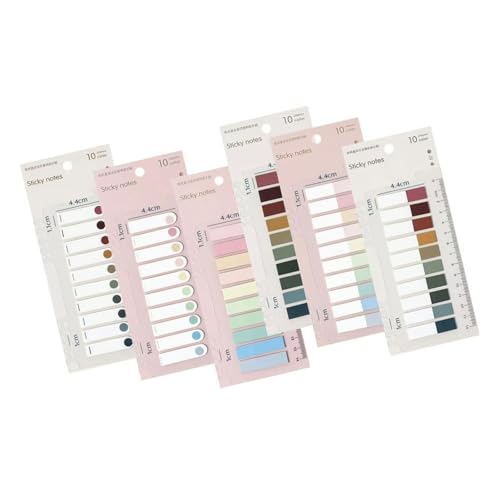 1200 Stück farbige Klebeetiketten, Haftnotizen, Seitenmarker, Lesezeichen, beschreibbare Klebeetiketten zum Markieren, Hervorheben 1200 Stück farbige Klebeetiketten, Haftnotizen, Seitenmarker, Lesezeichen, beschreibbare Klebeetiketten zum Markieren, Hervorheben von HOOLRZI