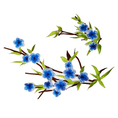 2 x bestickte Blumen-Applikation zum Aufnähen auf Kleidung, Reparatur, Jeans, Jacken, Röcke, Hochzeitskleider, Dekoration 2 x bestickte Blumen-Applikation zum Aufnähen auf Kleidung, Reparatur, Jeans, Jacken, Röcke, Hochzeitskleider, Dekoration von HOOLRZI