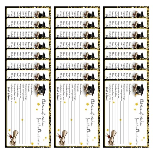 24 Stück Ratschläge zum Schulabschluss, 15,2 x 10,2 cm, Glückwunschkarte, Abschlussfeier, Partyzubehör für Gäste, Beratung für Absolventen 24 Stück Ratschläge zum Schulabschluss, 15,2 x 10,2 cm, Glückwunschkarte, Abschlussfeier, Partyzubehör für Gäste, Beratung für Absolventen von HOOLRZI