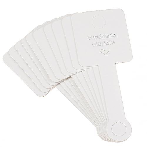 50 X Faltbare Praktische Selbstklebende Karten Aus Kraftpapier Für Schmuck Halsketten Armbänder Anhänger Tragbare Klebeetiketten von HOOLRZI