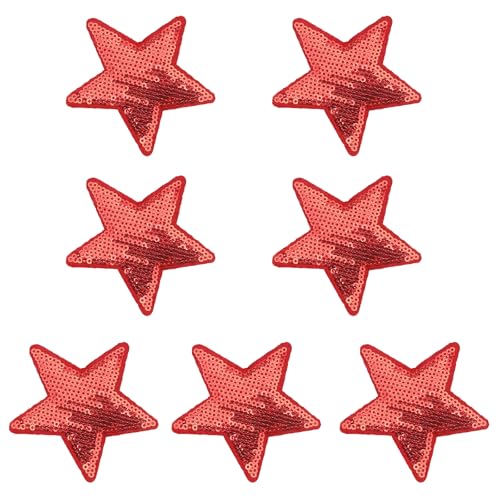 7 Stück glitzernde Pailletten Stern Stoffapplikation Kleidung Zubehör für Nähprojekte und Bastler 7 Stück glitzernde Pailletten Stern Stoffapplikation Kleidung Zubehör für Nähprojekte und Bastler von HOOLRZI