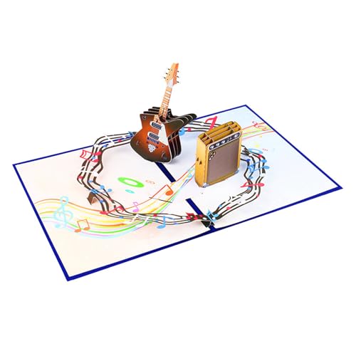 Artistics 3D-Gitarrenkarte, handgefertigtes Papier, Überraschungszubehör für viele Anlässe, Uni, jedes Alter, Männer und Frauen Artistics 3D-Gitarrenkarte, handgefertigtes Papier, Überraschungszubehör für viele Anlässe, Uni, jedes Alter, Männer und Frauen von HOOLRZI