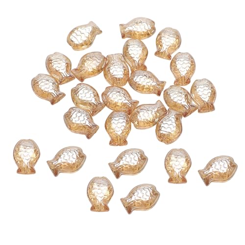 Bunte Glasperlen, handgefertigtes Schmuckzubehör, Fischform, Glasperlen, handgefertigtes Perlen-Set für Schmuck, 30 Stück Bunte Glasperlen, handgefertigtes Schmuckzubehör, Fischform, Glasperlen, handgefertigtes Perlen-Set für Schmuck, 30 Stück von HOOLRZI