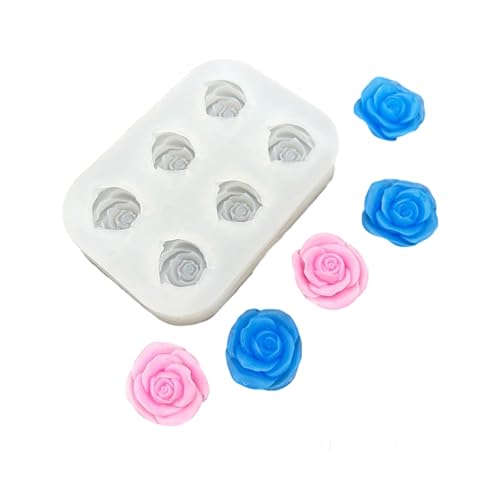 Detaillierte Rosenblüten-Silikonform für handgefertigten Schmuck, Accessoires, Schokolade, Seife, Bastelprojekte, Küche, Backen, Silikon-Rosen-Schokoladenform von HOOLRZI