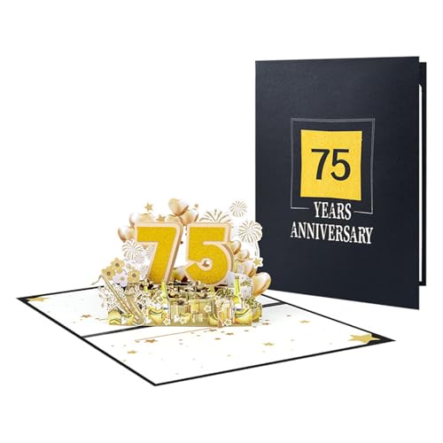 Einzigartige 3D-Jubiläumsgrußkarte, elegante 3D-Popup-Grußkarte zum Jahrestag der Ehe von HOOLRZI