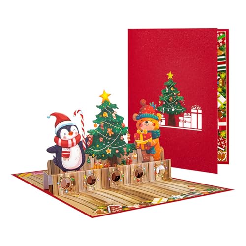 Einzigartige 3D-Weihnachtsgrußkarte, Weihnachtsfeier, 3D-Popup-Karten, Umschläge für besondere saisonale Nachrichten Einzigartige 3D-Weihnachtsgrußkarte, Weihnachtsfeier, 3D-Popup-Karten, Umschläge für besondere saisonale Nachrichten von HOOLRZI