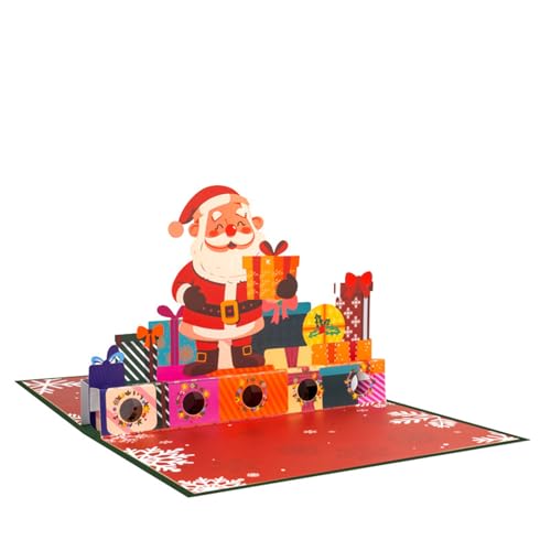Einzigartige 3D-Weihnachtsgrußkarte, Weihnachtsfeier, 3D-Popup-Karten, Umschläge für besondere saisonale Nachrichten von HOOLRZI