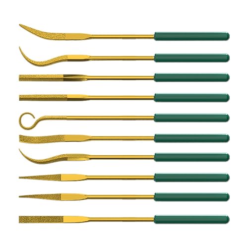 HOOLRZI 10 Stück/Set sortierte Mini-Nadelfeilen-Set für Metall, Schmuck, Holzschnitzerei, präzises Arbeiten, Handwerkswerkzeug HOOLRZI 10 Stück/Set sortierte Mini-Nadelfeilen-Set für Metall, Schmuck, Holzschnitzerei, präzises Arbeiten, Handwerkswerkzeug von HOOLRZI