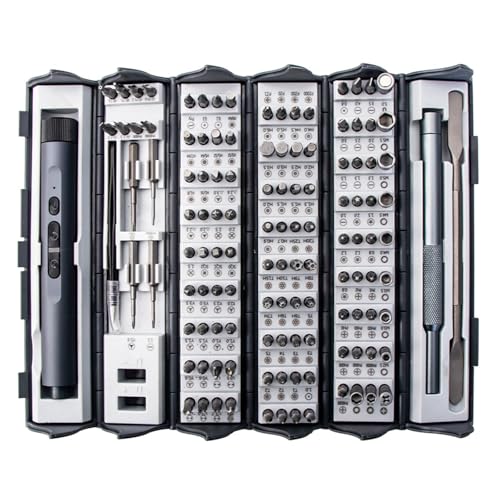 HOOLRZI 128-teiliges Akku-Schraubendreher-Set, wiederaufladbar, kompaktes Design mit LED-Licht für Reparatur- und Bastelprojekte zu Hause HOOLRZI 128-teiliges Akku-Schraubendreher-Set, wiederaufladbar, kompaktes Design mit LED-Licht für Reparatur- und Bastelprojekte zu Hause von HOOLRZI
