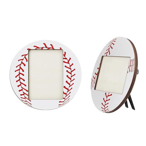 HOOLRZI 2 x Holz-Bilderrahmen mit Baseball-Fußballmotiven, Tischdekoration, Bildhalter für Heimdekorationen für Sportlerteams HOOLRZI 2 x Holz-Bilderrahmen mit Baseball-Fußballmotiven, Tischdekoration, Bildhalter für Heimdekorationen für Sportlerteams von HOOLRZI