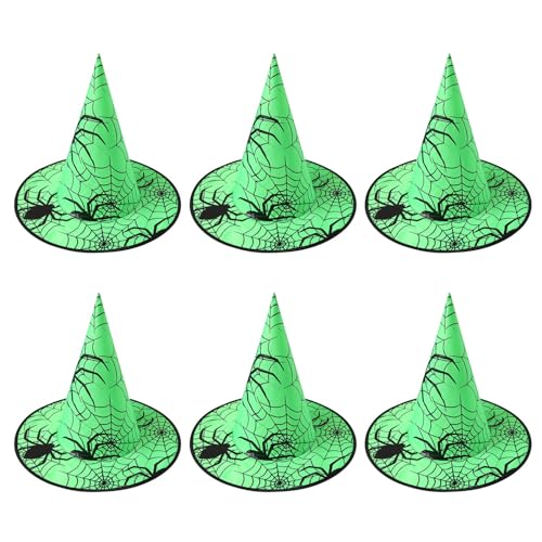 HOOLRZI 6 Stück Kostüm Party Hut Dekorationen Halloween Hut Kinder Erwachsene Maskeraden Dress Up Zauberer Hut Hexenhut HOOLRZI 6 Stück Kostüm Party Hut Dekorationen Halloween Hut Kinder Erwachsene Maskeraden Dress Up Zauberer Hut Hexenhut von HOOLRZI