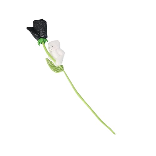 HOOLRZI Blumenbär-Plüschtier für Hochzeitsdekoration, bequeme Stofftiere, Accessoire, stilvolles Jubiläumsgeschenk für Paare von HOOLRZI