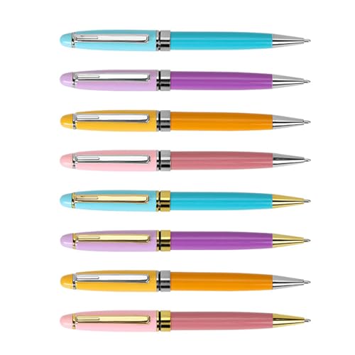 HOOLRZI Drehkugelschreiber, Metall-Kugelschreiber, Büroschreibstift, glattes Schreiben, Gastschild, für Büro, 8 Stück HOOLRZI Drehkugelschreiber, Metall-Kugelschreiber, Büroschreibstift, glattes Schreiben, Gastschild, für Büro, 8 Stück von HOOLRZI