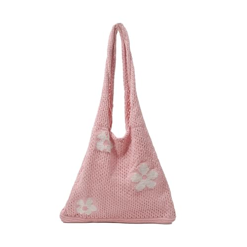 HOOLRZI Gewebte Schultertasche mit Blumenmuster für Damen, leicht, atmungsaktiv, Netzstoff, Strandtasche, lässig, Outdoor, Unterarmtasche HOOLRZI Gewebte Schultertasche mit Blumenmuster für Damen, leicht, atmungsaktiv, Netzstoff, Strandtasche, lässig, Outdoor, Unterarmtasche von HOOLRZI