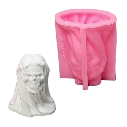 HOOLRZI Handgefertigte Silikonformen mit verschleiertem Totenkopf, Gips, Ornamente, Gießformen, Halloween-Formen, Bastelbedarf HOOLRZI Handgefertigte Silikonformen mit verschleiertem Totenkopf, Gips, Ornamente, Gießformen, Halloween-Formen, Bastelbedarf von HOOLRZI