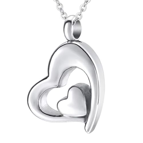 HOOLRZI Herz-Charm-Halskette für Asche, Herz-Anhänger, Halskette für Frauen, Mädchen, Geburtstag, Valentinstag HOOLRZI Herz-Charm-Halskette für Asche, Herz-Anhänger, Halskette für Frauen, Mädchen, Geburtstag, Valentinstag von HOOLRZI